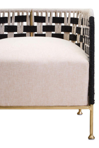 Black and White Jute Chair | Satna