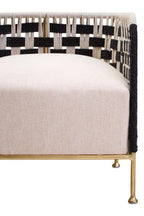 Black and White Jute Chair | Satna