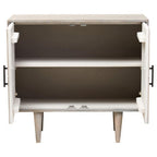 Two Door Greywash Carved Mango Wood Sideboard | Satna