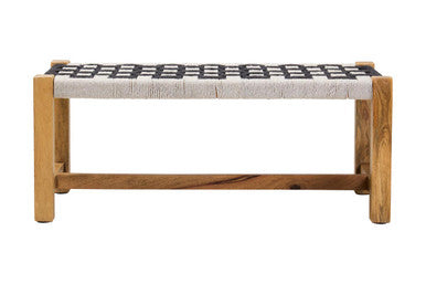 Black and White Jute Bench | Satna