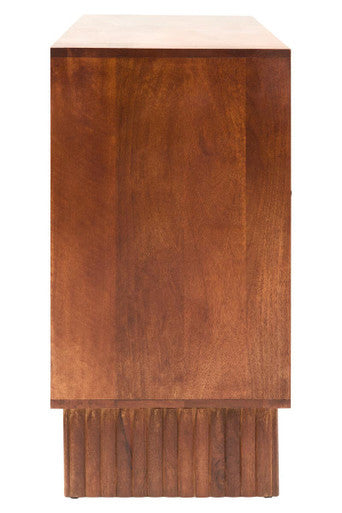 Four Door Mango Wood Hammered Sideboard | Siva