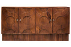 Four Door Mango Wood Hammered Sideboard | Siva
