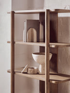 Five Tier Grey Mango Wood Shelf Unit | Torello