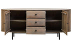 Two Door Three Drawer Grey Mango Wood Sideboard | Torello