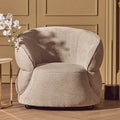 Daphne Taupe Chenille Curved Chair