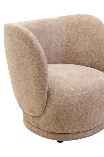 Deep Stone Chenille Curved Chair | Delray