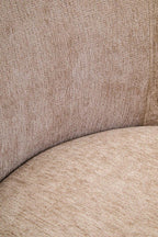 Deep Stone Chenille Curved Chair | Delray