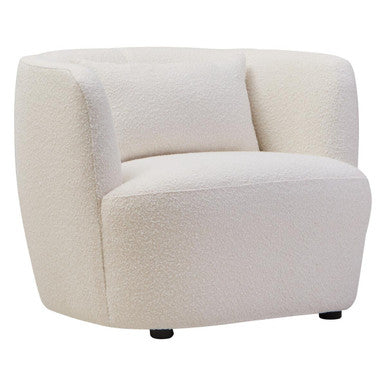 Textured Cream Curved Chair | Bruge