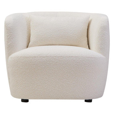 Textured Cream Curved Chair | Bruge
