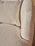 Textured Cream Curved Chair | Bruge