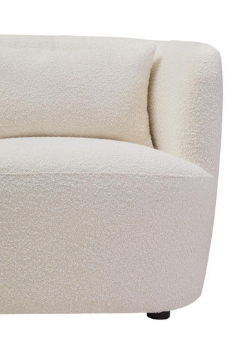 Textured Cream Curved Chair | Bruge