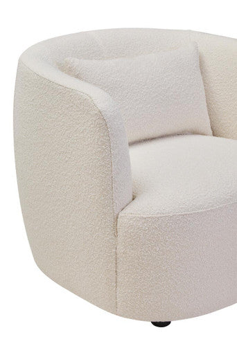 Textured Cream Curved Chair | Bruge