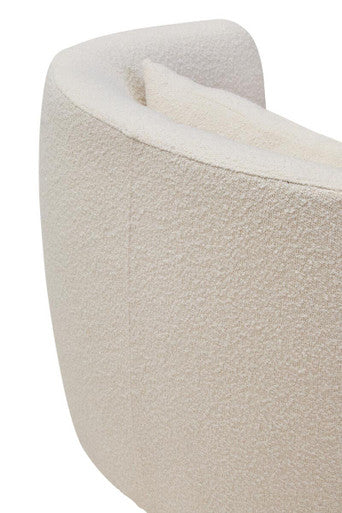 Textured Cream Curved Chair | Bruge