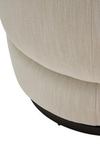 Textured Cream Curved Swivel Chair | Bordo