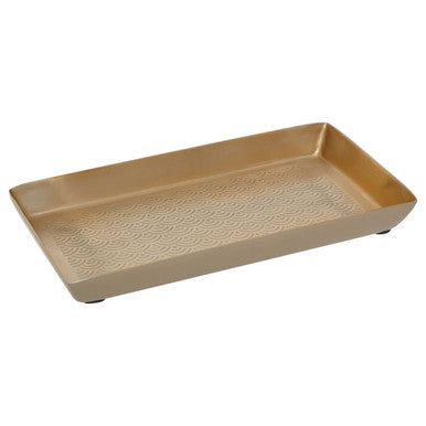 Etched Metallic Bathroom Tray | Allegra