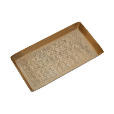 Etched Metallic Bathroom Tray | Allegra