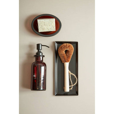 Kiara Brown Glass Soap Dispenser | Allegra
