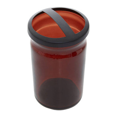Kiara Brown Glass Toothbrush Holder | Allegra