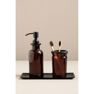 Kiara Black Bathroom Tray | Allegra