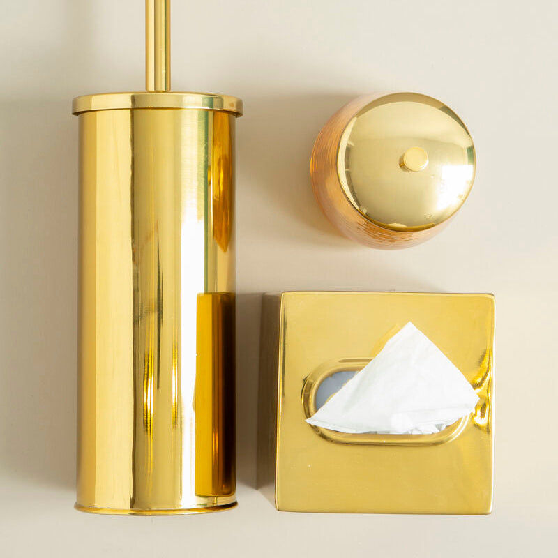 Gold Finish Tissue Box | Allegra