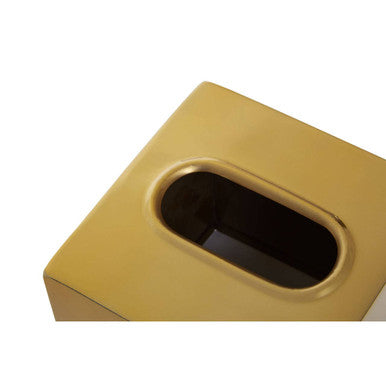 Gold Finish Tissue Box | Allegra