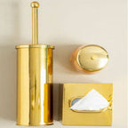 Stainless Steel Toilet Brush With Gold Detail | Allegra