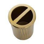 Line Effect Gold Toothbrush Holder | Allegra