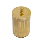 Line Effect Gold Bathroom Jar | Allegra