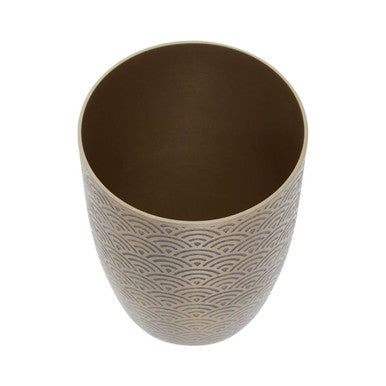 Etched Metallic Bathroom Tumbler | Allegra
