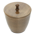 Aluminium Gold Finish 300ml Bathroom Jar | Allegra