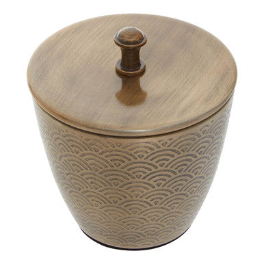 Aluminium Gold Finish 300ml Bathroom Jar | Allegra