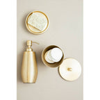 Aluminium Gold Finish 300ml Bathroom Jar | Allegra