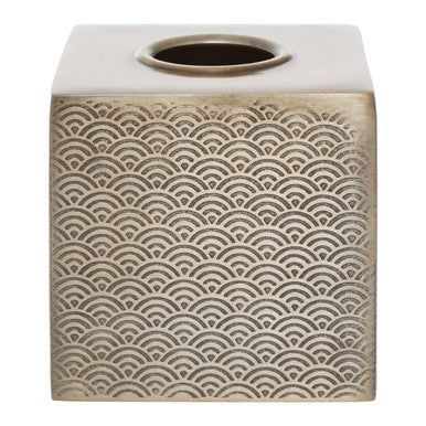 Gold Etched Design Tissue Box | Allegra