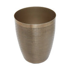 Gold Finish Waste Bin With Etching | Allegra