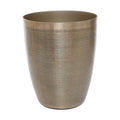 Gold Finish Waste Bin With Etching | Allegra
