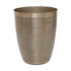 Gold Finish Waste Bin With Etching | Allegra