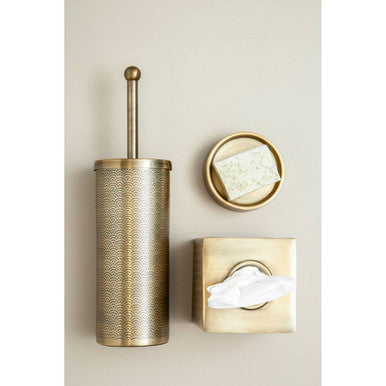 Etched Detail Aluminium Toilet Brush | Allegra