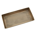Gold Finish Etched Detail Aluminium Tray | Allegra