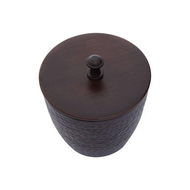 Bronze Finish Metallic Bathroom Jar | Allegra