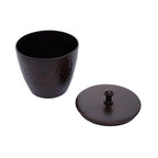 Bronze Finish Metallic Bathroom Jar | Allegra
