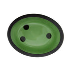 Kiara Green Glass Soap Dish | Allegra