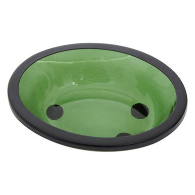 Kiara Green Glass Soap Dish | Allegra
