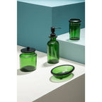 Kiara Green Glass Soap Dish | Allegra