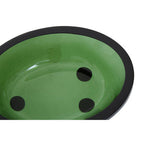 Kiara Green Glass Soap Dish | Allegra