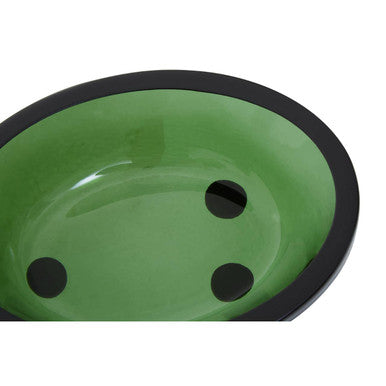 Kiara Green Glass Soap Dish | Allegra