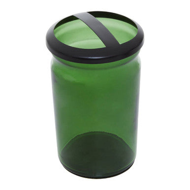 Kiara Green Glass Toothbrush Holder | Allegra