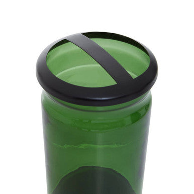 Kiara Green Glass Toothbrush Holder | Allegra
