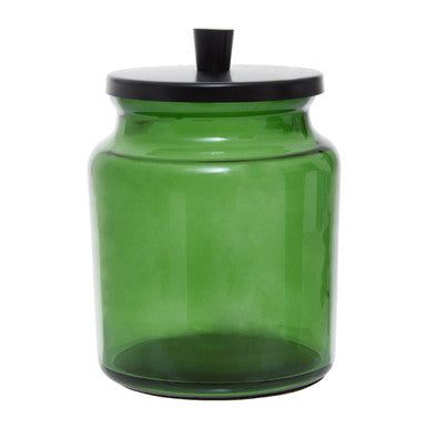 Kiara Green Glass Bathroom Jar | Allegra