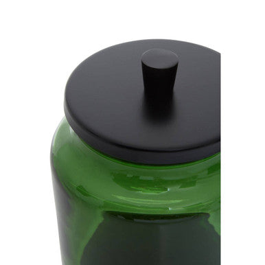 Kiara Green Glass Bathroom Jar | Allegra