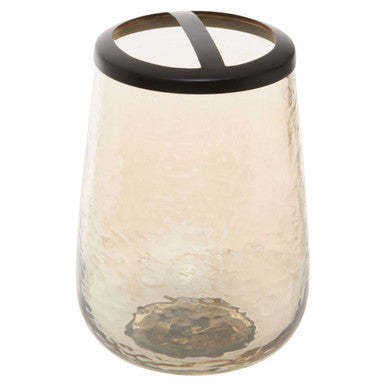 Textured Glass Toothbrush Holder | Allegra